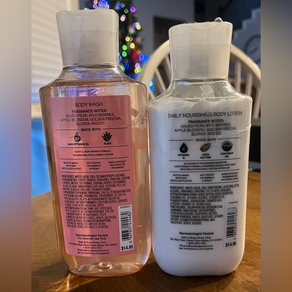Bath & Body Works Pearberry Body Wash and Lotion Set Full Size NEW with Tags - Picture 2 of 2